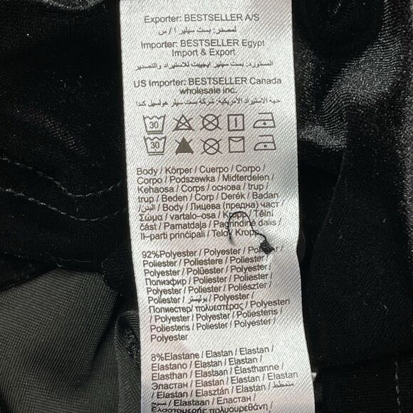 Junarose Women’s Lace And Velvet Dress Medium Black Lolita Goth Dark Romantic - Picture 6 of 11